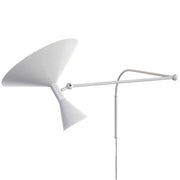 Nemo Lampe De Marseille lampe murale avec bras en finition blanche, réglable avec articulations et diffuseur.