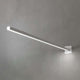 Schlanke, weiße LED Einbau-Wandlampe aus Aluminium mit satinierter Polycarbonat-Diffusor.
