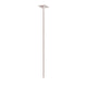 Slim white cantilevered LED wall lamp made of aluminum with a satin polycarbonate diffuser.