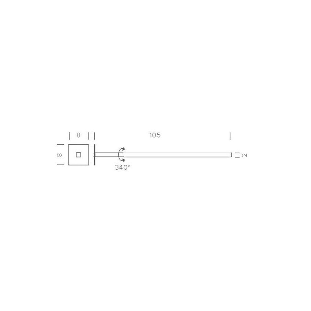 Nemo Linescapes Cantilevered LED Einbau-Wandlampe