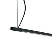 Nemo Linescapes Horisontal 200 LED Roterende hængelampe i sort med moderne design og fleksibelt ophæng.