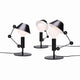 Nemo Mr. Light Tischlampe - Grafische und verspielte Tischlampen mit beweglichem Arm und schwarzem Metall.