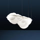 Nemo Nuvola Minor LED Hängeleuchte Wolke 100cm - moderne Pendelleuchte in wolkiger Form mit opalweißem Polyethylen.