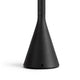 Nemo Panama Mini LED Akku-Tischlampe 30cm mit schwarzem konischer Basisdesign und mattem Finish.