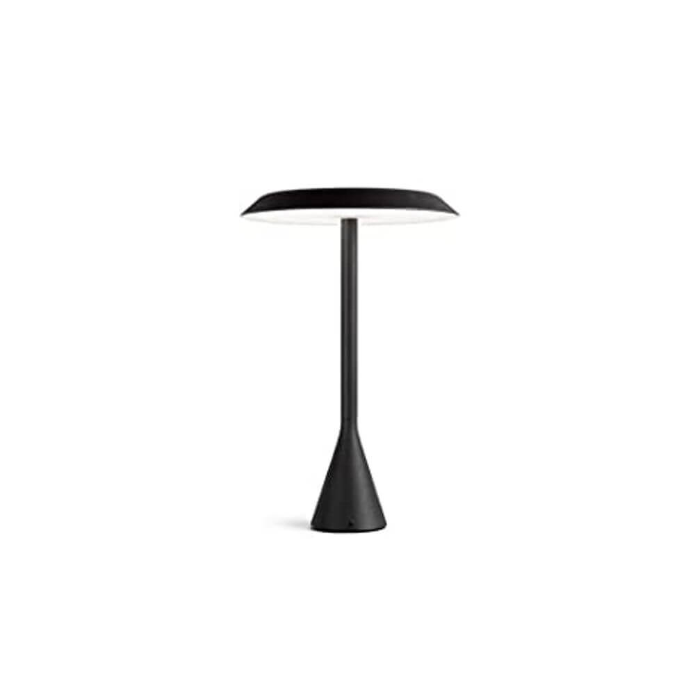 Nemo Panama Mini LED Akku-Tischlampe 30cm in schwarz, moderne Tischleuchte mit stylischem Design.
