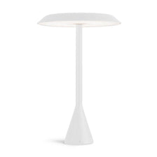 Nemo Panama Mini LED Akku-Tischlampe 30cm in elegantem Weiß mit modernem Design und blendfreier Beleuchtung.