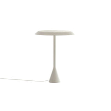 Nemo Panama Mini LED Tischleuchte 30cm in Weiß, moderne Aluminium-Tischleuchte mit Blendschutz für Wohn- und Arbeitsbereich