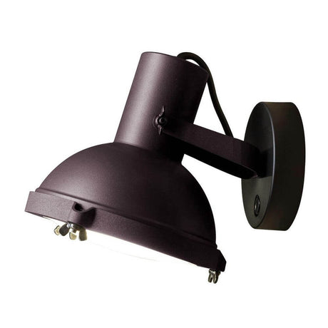 Nemo Projecteur 165 applique orientable en bleu nuit, mini version orientable avec rosace laquée en noir mat.
