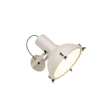 Nemo Projecteur 365 outdoor wall spotlight IP65 in white with curved diffuser glass and black canopy