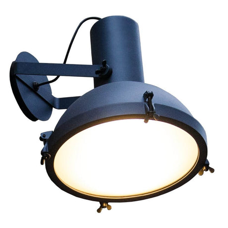 Nemo Projecteur 365 wall spotlight by Le Corbusier, designed for the courthouse in Chandigarh, in midnight blue.