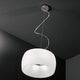 Nemo Sirius Glas Hängelampe Ø 40cm, Pendelleuchte mit diffuser Lichtausstrahlung und opalweißem Triplexglas.