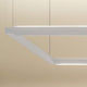 Nemo Spigolo Horizontal LED Hängeleuchte drehbar in weißem Design, 360° drehbar für direkte und indirekte Beleuchtung.