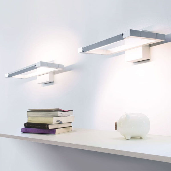 Nemo Spigolo LED Wandleuchte 360° drehbar, moderne Designer-Wandleuchte aus Aluminium mit indirektem Licht