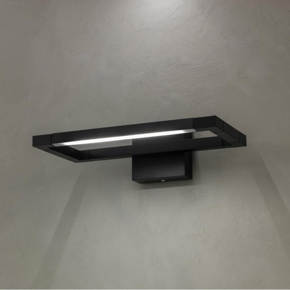 Nemo Spigolo LED Wandleuchte 360° drehbar in schwarz, Wandbeleuchtung mit modernem Design und hochwertiger LED.
