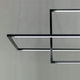 Nemo Spigolo Vertical LED Hängelampe 114x58cm in schwarzem Design mit integrierter LED-Beleuchtung.