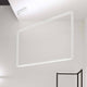 Nemo Spigolo Vertical LED Hängelampe 114x58cm in minimalistischem Design, weiß lackiert.