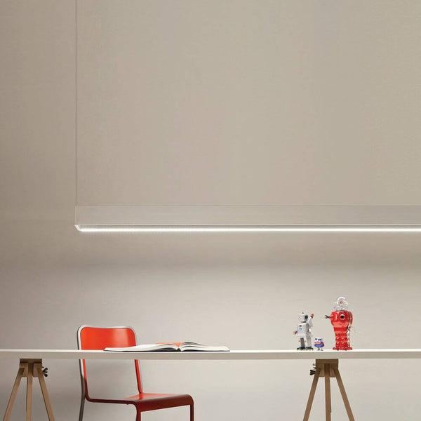 Nemo Tru Horizontal Up+Down LED Hängeleuchte über Esstisch, moderne lineare Pendelleuchte mit Up- und Downlight