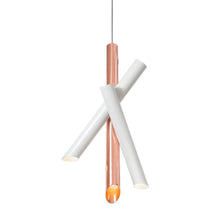 Nemo Tubes 3 LED Pendellampe mit drei ausrichtbaren Aluminiumrohren und Polycarbonatdiffusoren.
