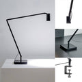 Nemo Untitled LED Tischlampe aus matt schwarz lackiertem Aluminium mit flexiblem Gelenk und Touchdimmer.