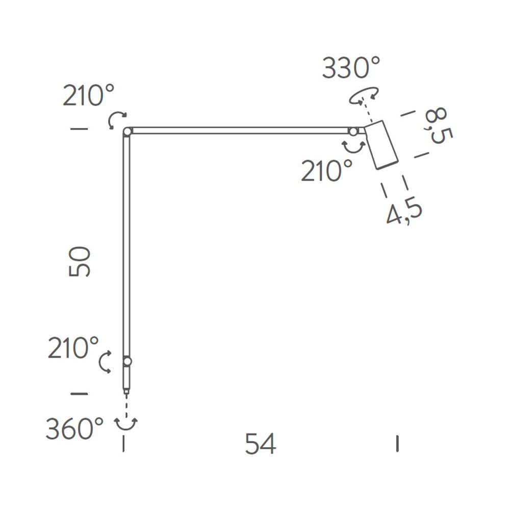 Nemo Untitled LED Tisch & Wandlampe Spot (ohne Base)