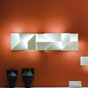 Nemo Wall Shadows Long LED Wandleuchte 120x30cm, diffuse LED-Beleuchtung, matt weißes Aluminium