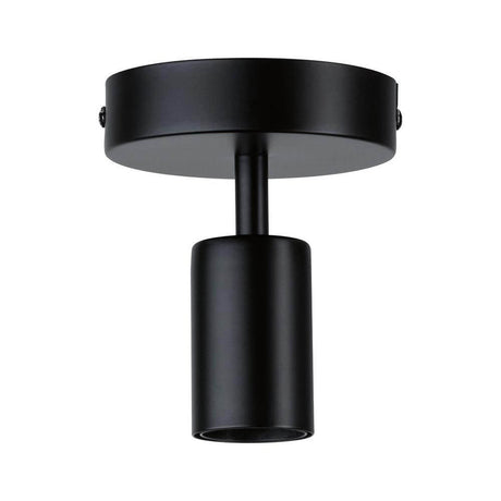 Neordic Wand- & Deckenleuchte Malja Schwarz Metall, elegante schwarze Deckenspots für E27 Leuchtmittel.