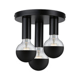 Neordic ceiling light Skogen 3-light black metal