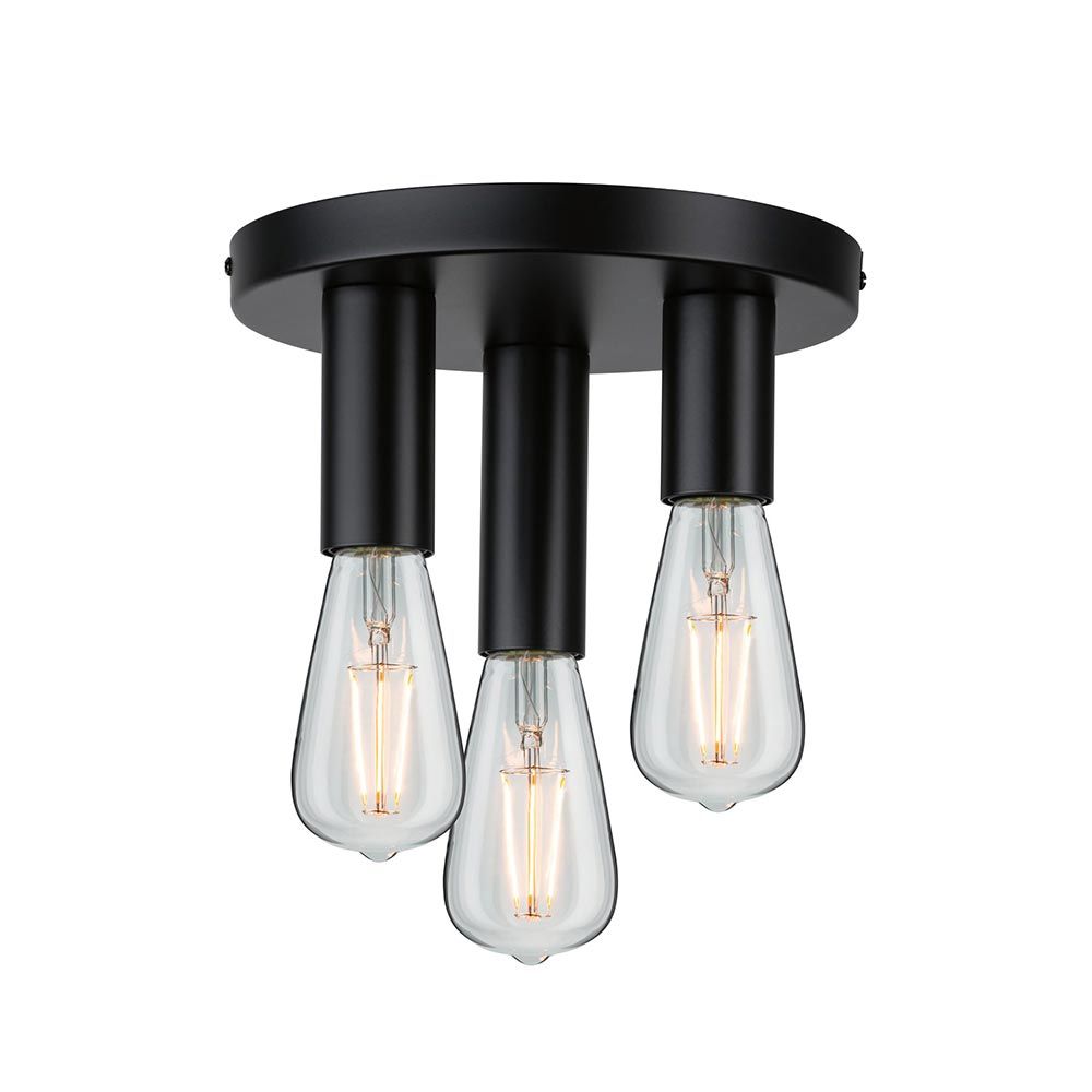 Neordic ceiling light Skogen 3-light black metal