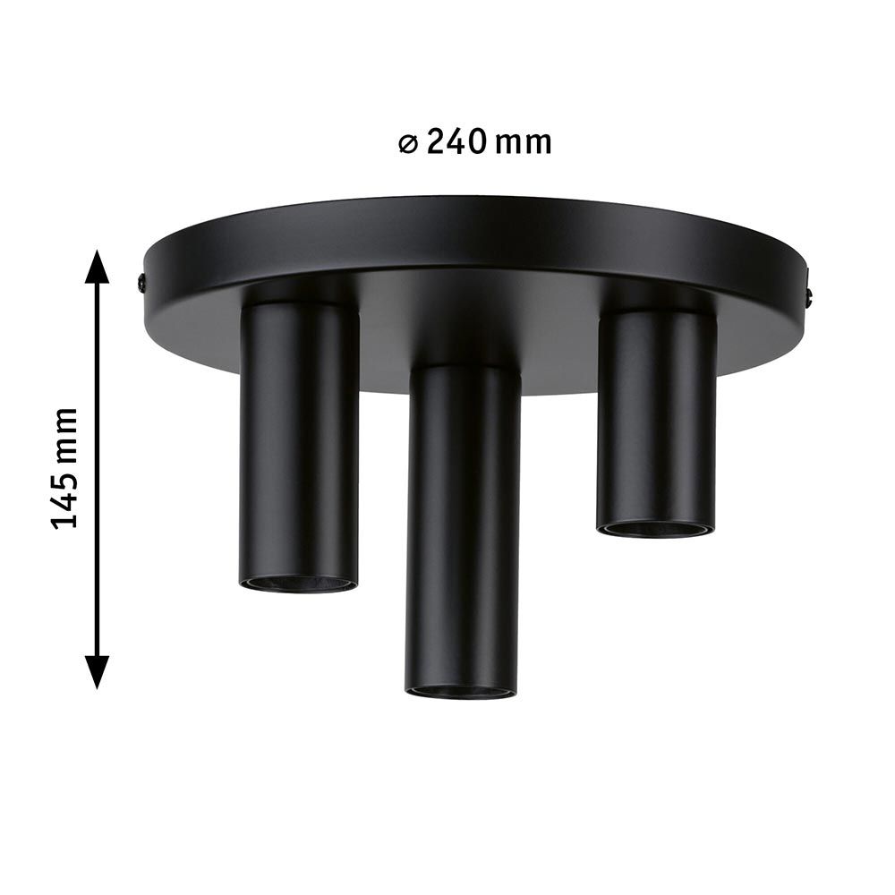 Neordic ceiling light Skogen 3-light black metal