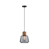Neordic Elia Pendelleuchte max1x20W E27 Rauch Kork Schwarz