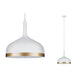 Neordic Embla Pendelleuchte Weiß Gold mit modernem Design und goldener Akzentleuchte im skandinavischen Stil.