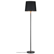 Neordic Enja Marmor Stehleuchte Schwarz Kupfer moderne Stehlampe mit Marmor und Stoff im nordischen Stil