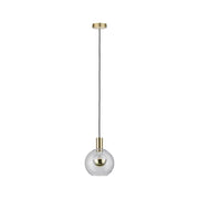 Neordic Esben Pendell max1x20W E27 Klar Messing gebürstet, moderne Pendelleuchte im Urban Jungle Stil.