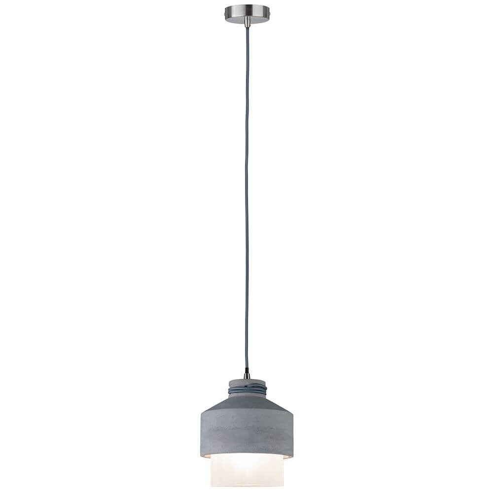 Neordic Helin Beton Pendelleuchte Grau Satin mit modernem Design aus Beton und satiniertem Glas.