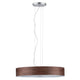 Neordic Liska Holz Pendelleuchte 3-flammig Chrom mit mattem Chrom und echtem Holzdesign.