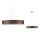 Neordic Liska Holz Pendelleuchte 3-flammig Chrom in Holz-Optik mit mattem Chrom-Finish.