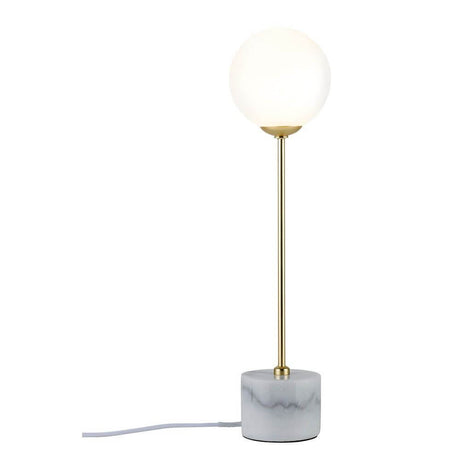 Neordic Moa Marble Table Lamp White Gold with modern design made of marble and glass for stylish lighting.