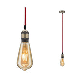 Nordic Pendant lampe Eldar Red, nickel brossé