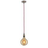 Nordic Pendant lampe Eldar Red, nickel brossé