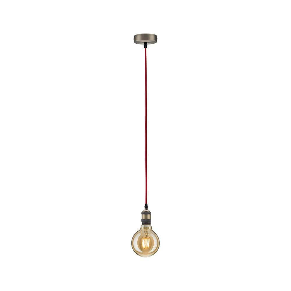 Nordic Pendant lampe Eldar Red, nickel brossé