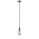 Nordic Pendant lampe Eldar Red, nickel brossé