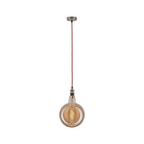 Nordic Pendant lampe Eldar Red, nickel brossé