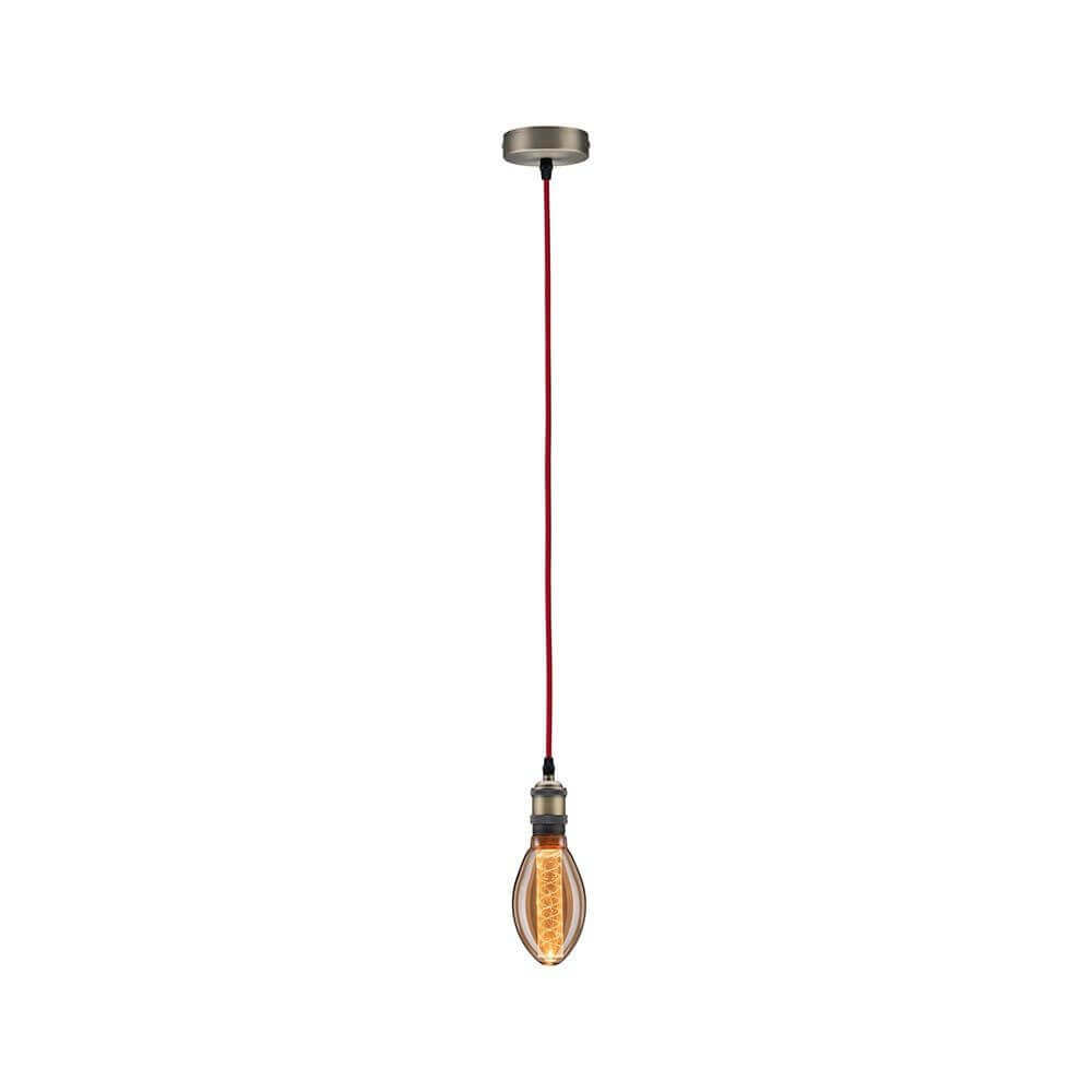 Nordic Pendant lampe Eldar Red, nickel brossé