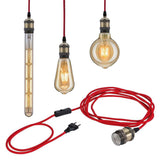 Neordic Pendelleuchte Eldar inkl. Stecker Rot, Chrom