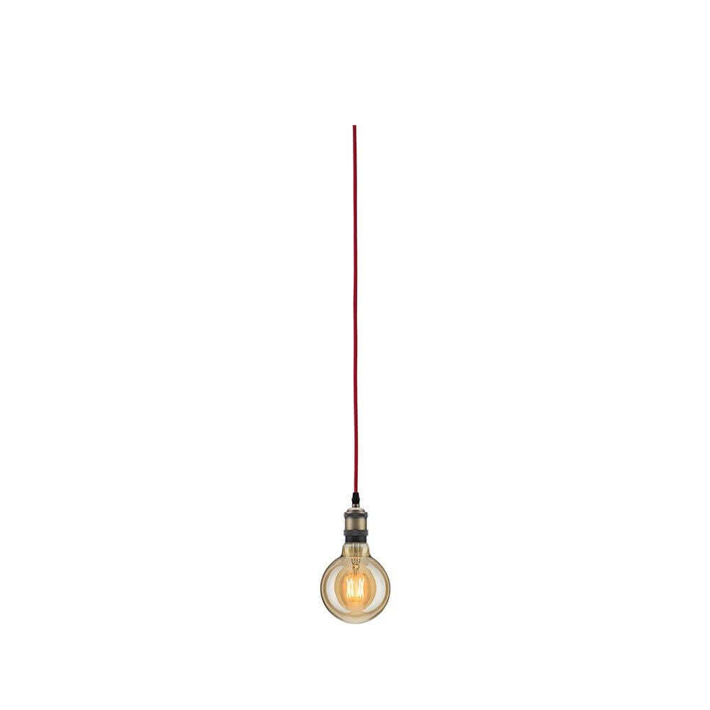 Neordic Pendelleuchte Eldar inkl. Stecker Rot, Chrom