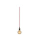 Neordic Pendelleuchte Eldar inkl. Stecker Rot, Chrom mit rotem Stoffkabel und E27-Fassung.