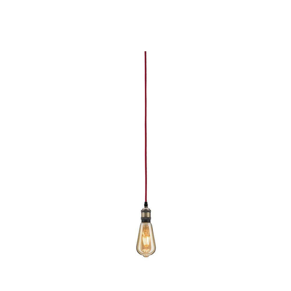 Neordic Pendelleuchte Eldar inkl. Stecker Rot, Chrom