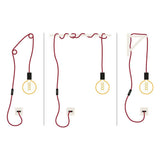 Neordic Pendelleuchte Eldar inkl. Stecker Rot, Chrom