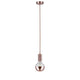 Neordic Pendelleuchte Haldis Kupfer – stylische Pendellampe im Retrolook mit transparente Glühbirne.