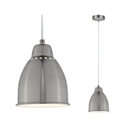 Neordic Pendelleuchte Hilla Metall Gebürstet in Eisen gebürstet, ideal für Pflanzenbeleuchtung und modernes Interior.